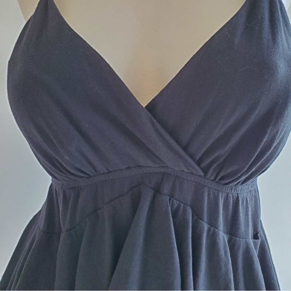 Elle Black Ruffle Racerback sleeveless Tank top summer Womens Small - Picture 3 of 7